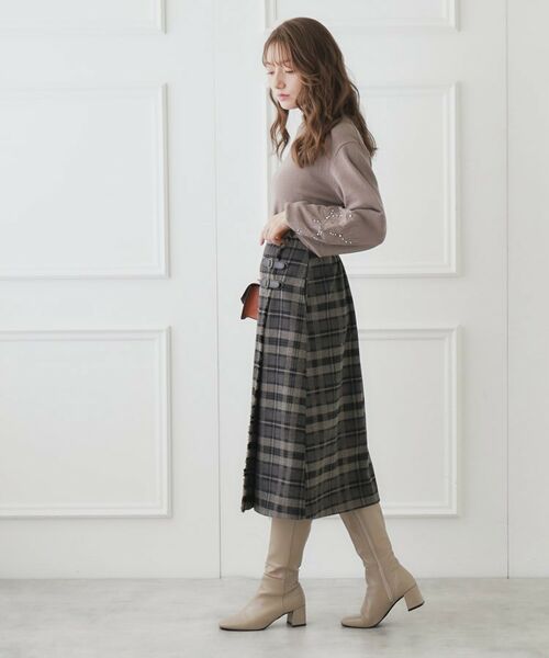 Couture Brooch / クチュールブローチ スカート | 合皮ベルト付Aラインスカート | 詳細2
