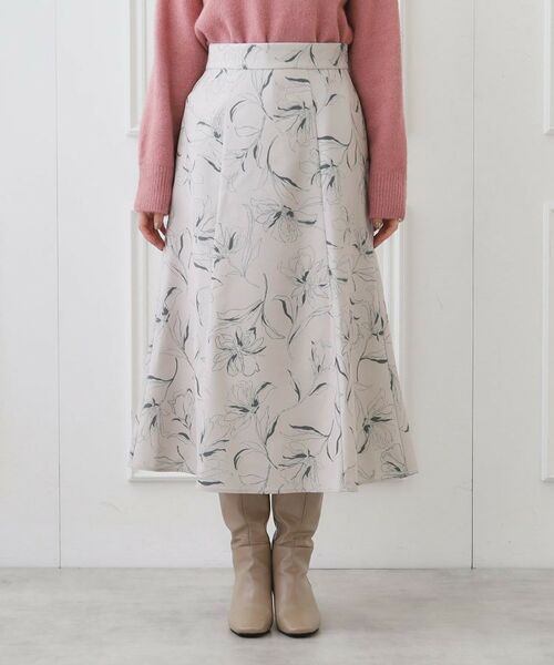 Couture Brooch / クチュールブローチ スカート | 起毛コールフラワープリントスカート | 詳細12