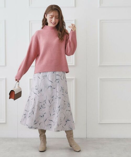 Couture Brooch / クチュールブローチ スカート | 起毛コールフラワープリントスカート | 詳細2