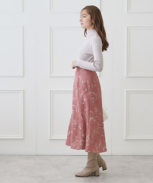 Couture Brooch / クチュールブローチ スカート | 起毛コールフラワープリントスカート | 詳細5