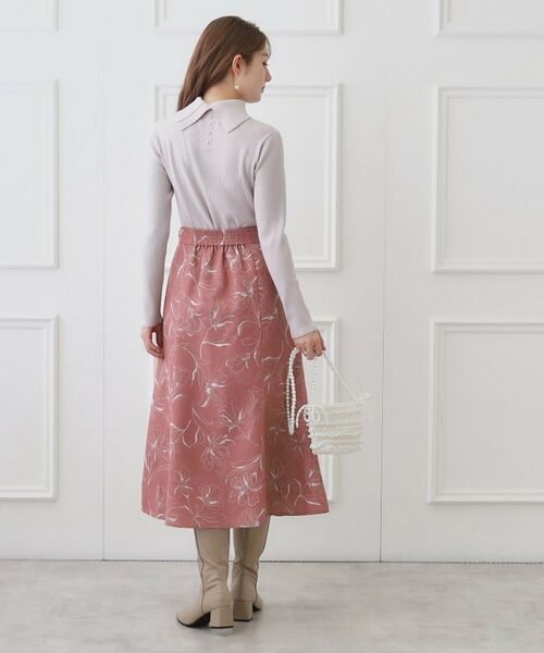 Couture Brooch / クチュールブローチ スカート | 起毛コールフラワープリントスカート | 詳細6