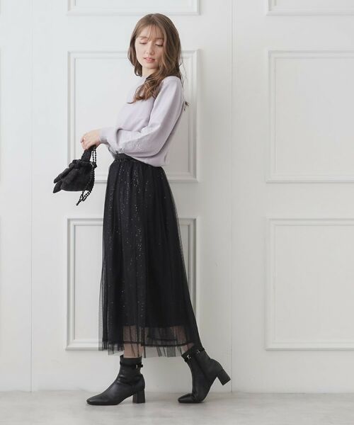 Couture Brooch / クチュールブローチ ロング・マキシ丈スカート | スパンコールチュールスカート | 詳細2