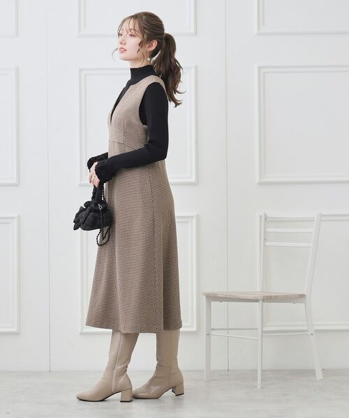 Couture Brooch / クチュールブローチ スカート | 【オフィスにも使える】Vカットフレアジャンスカ | 詳細26