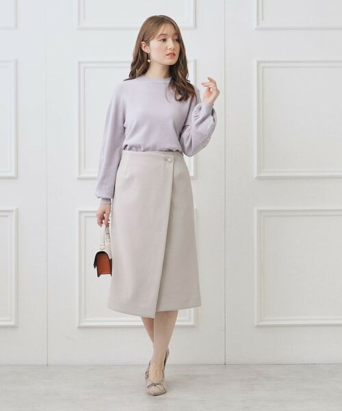 Couture Brooch / クチュールブローチ スカート | メルジャージラップ風スカート | 詳細1