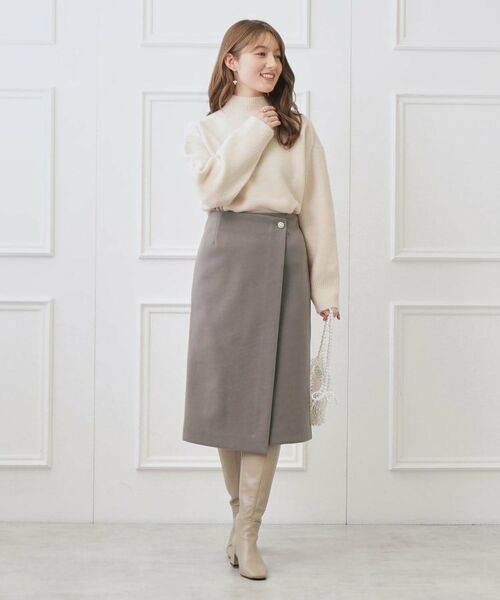 Couture Brooch / クチュールブローチ スカート | メルジャージラップ風スカート | 詳細30