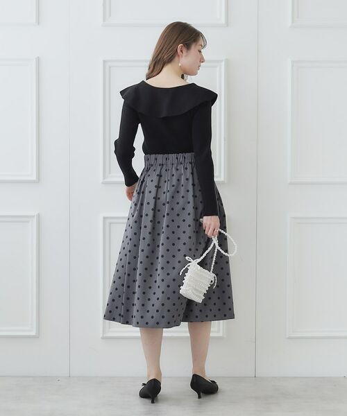 Couture Brooch / クチュールブローチ スカート | 【ウエストゴムでらくちん】リバーシブルドットフレアスカート | 詳細15