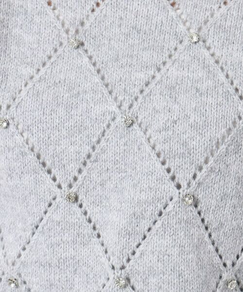 Couture Brooch / クチュールブローチ ニット・セーター | 透かしアーガイルビジューニット | 詳細14
