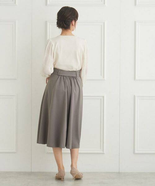 Couture Brooch / クチュールブローチ スカート | 【リボン付け外し2WAY】リボンベルト付きフレアスカート | 詳細14