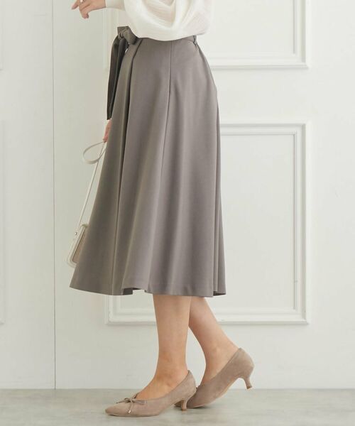 Couture Brooch / クチュールブローチ スカート | 【リボン付け外し2WAY】リボンベルト付きフレアスカート | 詳細16