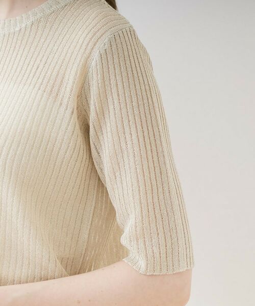 Couture Brooch / クチュールブローチ ニット・セーター | ラメリブ５分袖ニット | 詳細29