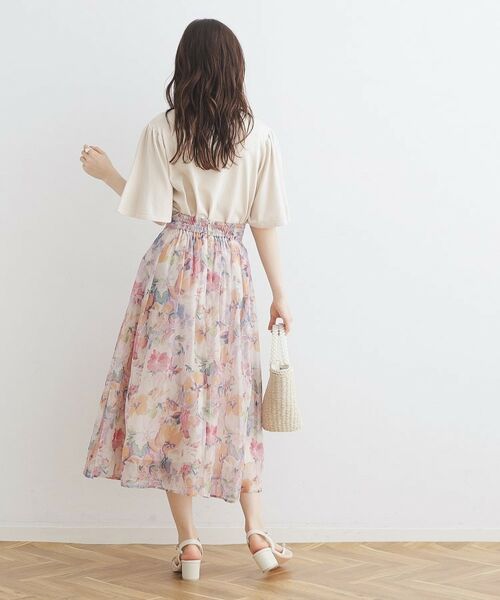 Couture Brooch / クチュールブローチ スカート | 【甘すぎない大人の花柄】Summerオーガンフルールスカート | 詳細14