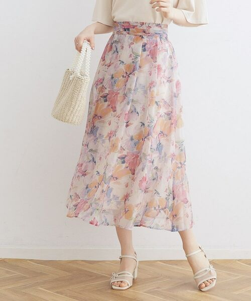 Couture Brooch / クチュールブローチ スカート | 【甘すぎない大人の花柄】Summerオーガンフルールスカート | 詳細15