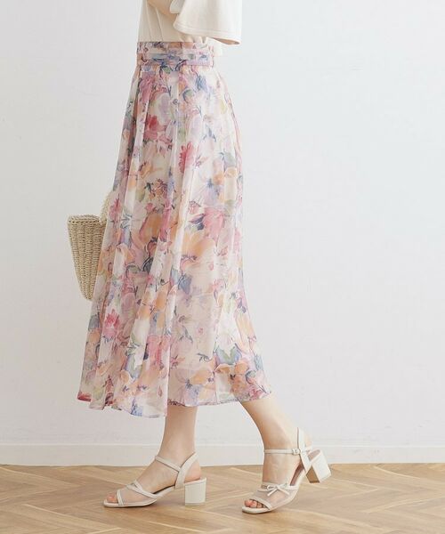 Couture Brooch / クチュールブローチ スカート | 【甘すぎない大人の花柄】Summerオーガンフルールスカート | 詳細16