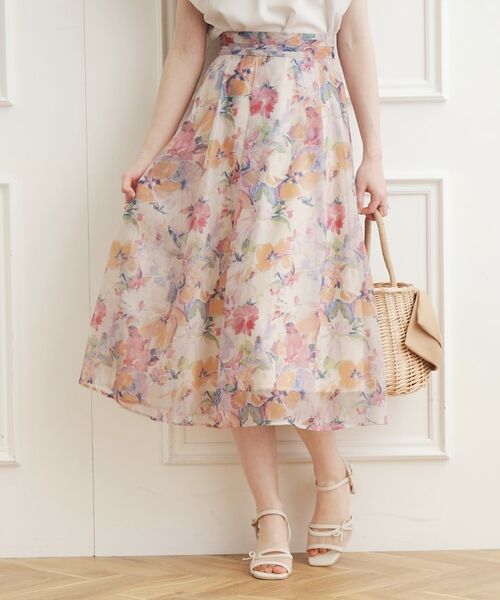 Couture Brooch / クチュールブローチ スカート | 【甘すぎない大人の花柄】Summerオーガンフルールスカート | 詳細19