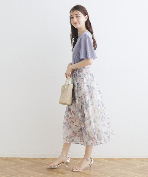 Couture Brooch / クチュールブローチ スカート | 【甘すぎない大人の花柄】Summerオーガンフルールスカート | 詳細2