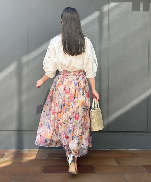 Couture Brooch / クチュールブローチ スカート | 【甘すぎない大人の花柄】Summerオーガンフルールスカート | 詳細24