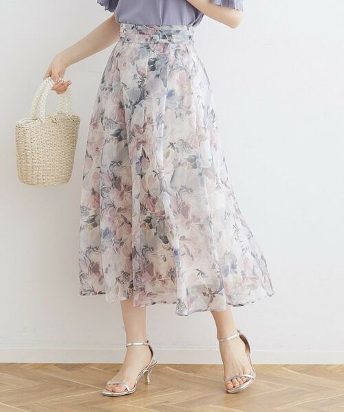 Couture Brooch / クチュールブローチ スカート | 【甘すぎない大人の花柄】Summerオーガンフルールスカート | 詳細4