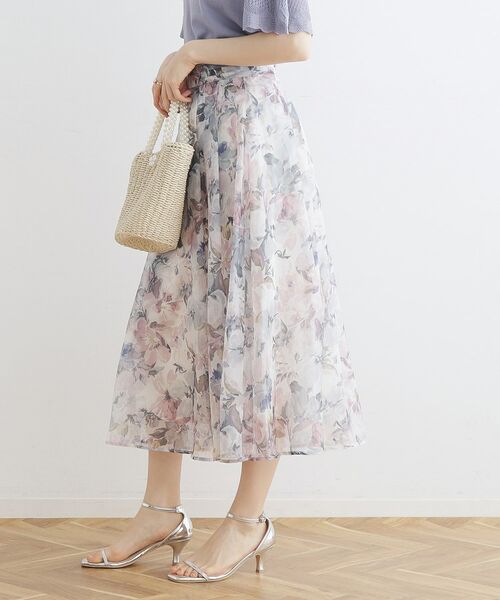 Couture Brooch / クチュールブローチ スカート | 【甘すぎない大人の花柄】Summerオーガンフルールスカート | 詳細5