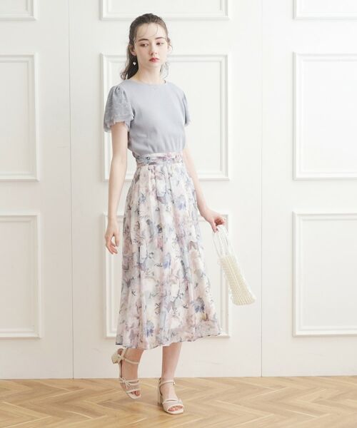 Couture Brooch / クチュールブローチ スカート | 【甘すぎない大人の花柄】Summerオーガンフルールスカート | 詳細7