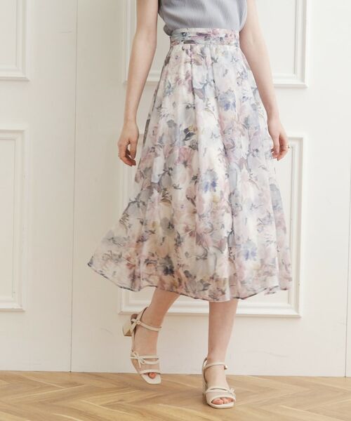Couture Brooch / クチュールブローチ スカート | 【甘すぎない大人の花柄】Summerオーガンフルールスカート | 詳細8