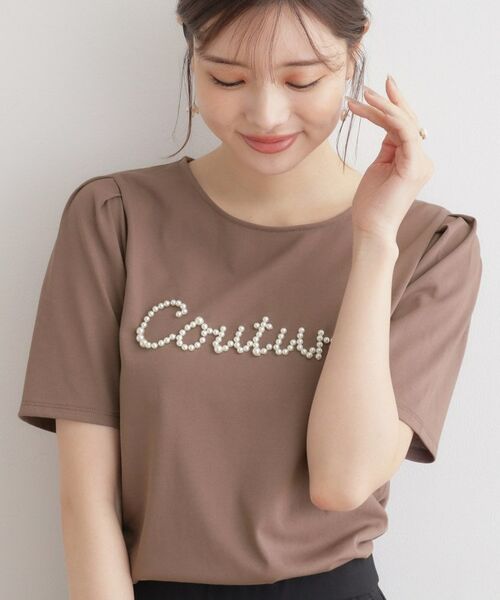 Couture Brooch / クチュールブローチ Tシャツ | パール調ロゴT | 詳細15
