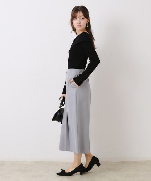 Couture Brooch / クチュールブローチ ニット・セーター | 【華奢見え・フェミニン】変形カラーリブニット | 詳細16