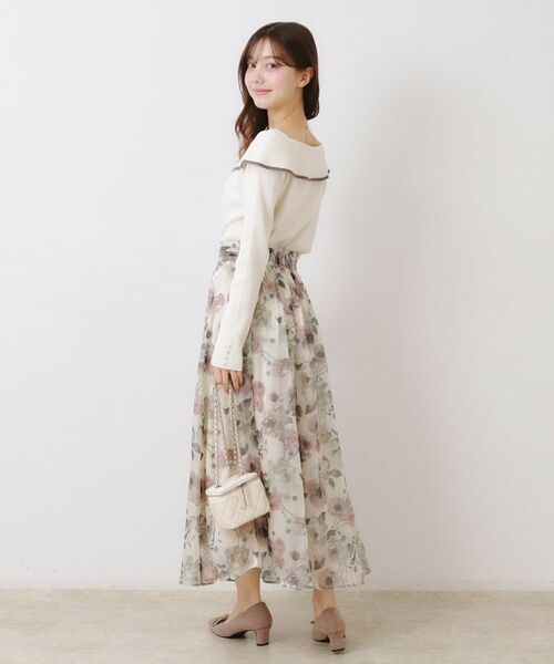 Couture Brooch / クチュールブローチ ニット・セーター | 【華奢見え・フェミニン】変形カラーリブニット | 詳細3