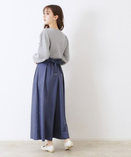 Couture Brooch / クチュールブローチ ニット・セーター | 【きれいめカジュアル/通勤】細ケーブルリボン刺繍ロゴニット | 詳細18