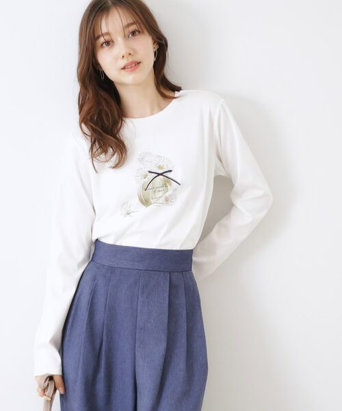 Couture Brooch / クチュールブローチ Tシャツ | 【UVカット・接触冷感・洗える】デイジーパルファムロンT | 詳細4