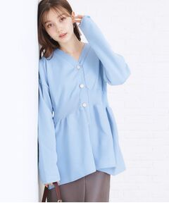 Couture Brooch / クチュールブローチ カーディガン・ボレロ | ペプラムニットカーディガン