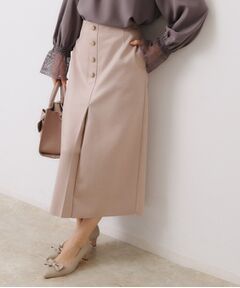 Couture Brooch / クチュールブローチ ロング・マキシ丈スカート | 【体のラインを拾いにくい・お仕事にも】マシュマロスエード調タイト