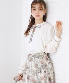 Couture Brooch / クチュールブローチ シャツ・ブラウス | 【レディ感UP・お仕事にも】配色リボンタイブラウス