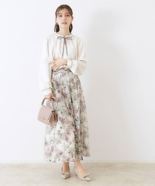 Couture Brooch / クチュールブローチ シャツ・ブラウス | 【レディ感UP・お仕事にも】配色リボンタイブラウス | 詳細1