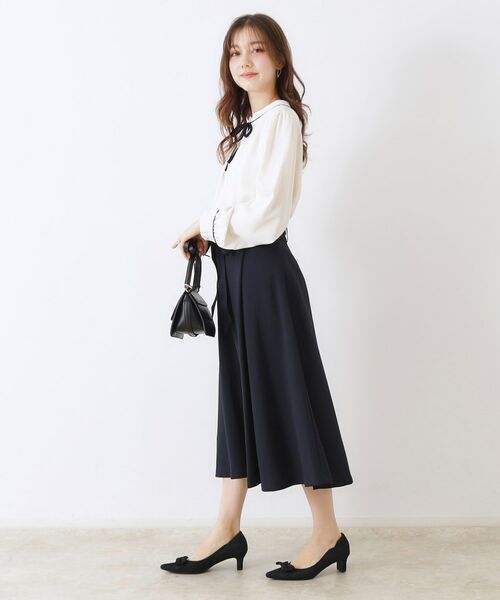 Couture Brooch / クチュールブローチ シャツ・ブラウス | 【レディ感UP・お仕事にも】配色リボンタイブラウス | 詳細12