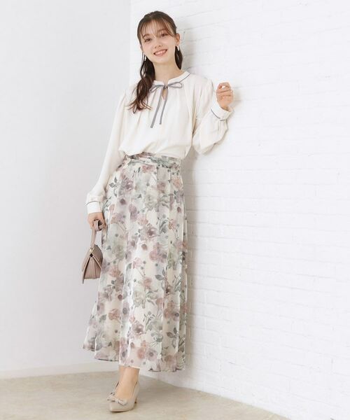 Couture Brooch / クチュールブローチ シャツ・ブラウス | 【レディ感UP・お仕事にも】配色リボンタイブラウス | 詳細2