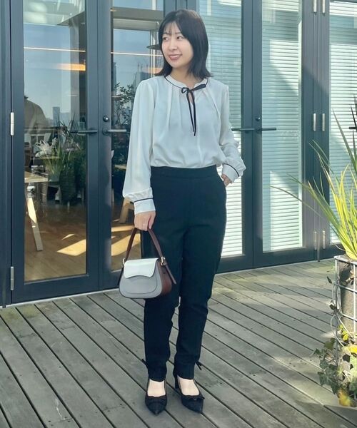 Couture Brooch / クチュールブローチ シャツ・ブラウス | 【レディ感UP・お仕事にも】配色リボンタイブラウス | 詳細20