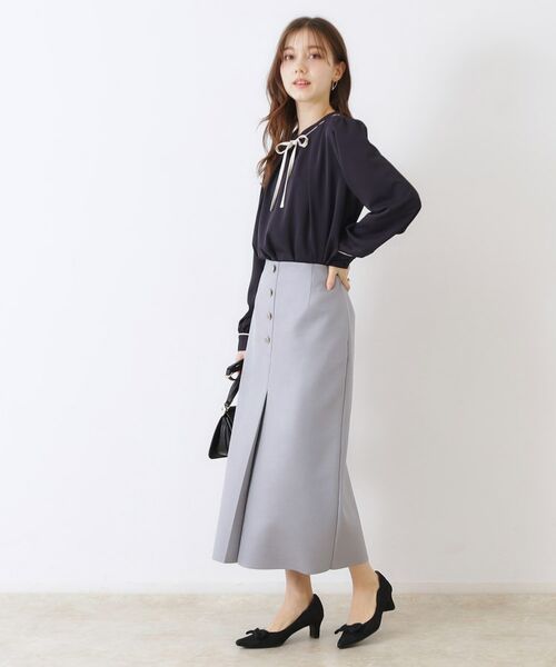 Couture Brooch / クチュールブローチ シャツ・ブラウス | 【レディ感UP・お仕事にも】配色リボンタイブラウス | 詳細23