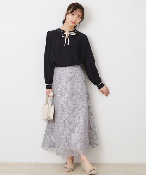 Couture Brooch / クチュールブローチ シャツ・ブラウス | 【レディ感UP・お仕事にも】配色リボンタイブラウス | 詳細28