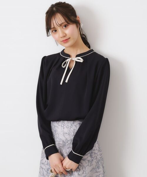 Couture Brooch / クチュールブローチ シャツ・ブラウス | 【レディ感UP・お仕事にも】配色リボンタイブラウス | 詳細29