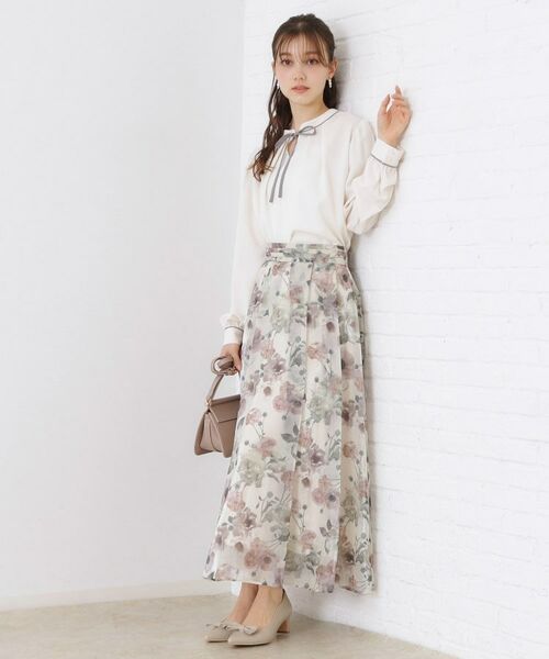 Couture Brooch / クチュールブローチ シャツ・ブラウス | 【レディ感UP・お仕事にも】配色リボンタイブラウス | 詳細3