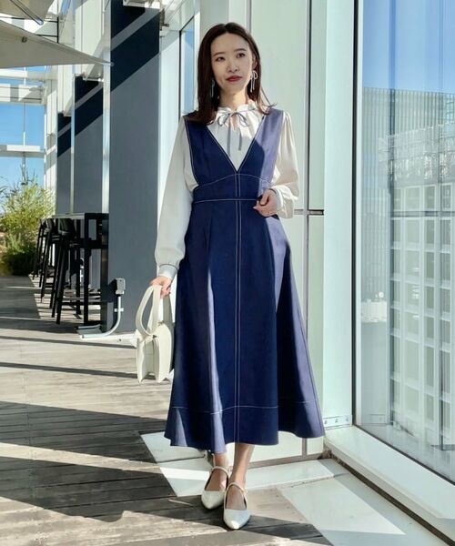 Couture Brooch / クチュールブローチ シャツ・ブラウス | 【レディ感UP・お仕事にも】配色リボンタイブラウス | 詳細9