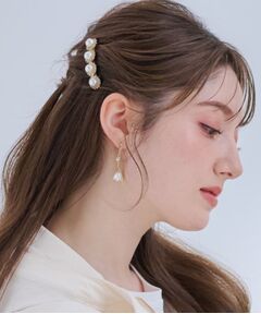 Couture Brooch / クチュールブローチ ヘアアクセサリー | パール調ビジューデザインバレッタ