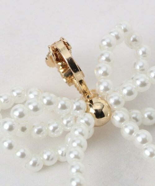 Couture Brooch / クチュールブローチ ピアス・イヤリング | パール調ビーズリボンイヤリング | 詳細3