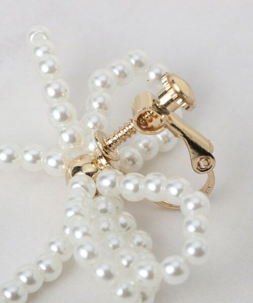 Couture Brooch / クチュールブローチ ピアス・イヤリング | パール調ビーズリボンイヤリング | 詳細4