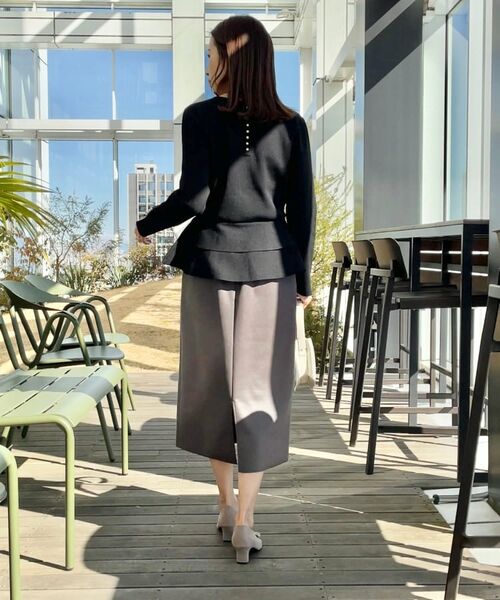 Couture Brooch / クチュールブローチ ニット・セーター | 【大人可愛い・通勤】バックパール調ペプラムニット | 詳細24