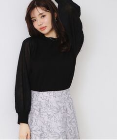 Couture Brooch / クチュールブローチ ニット・セーター | 【大人可愛い・フェミニン・通勤】袖レースドッキングニット