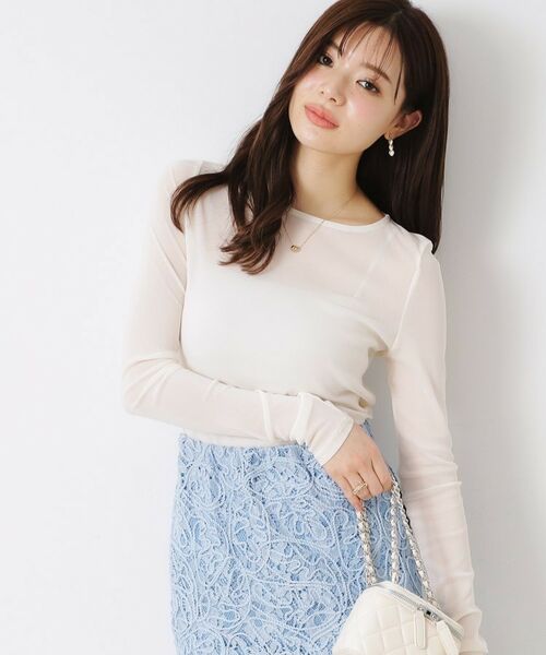 Couture Brooch / クチュールブローチ カットソー | チュールクルーネックTシャツ | 詳細1