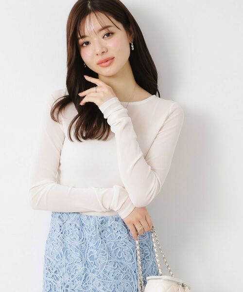 Couture Brooch / クチュールブローチ カットソー | チュールクルーネックTシャツ | 詳細2