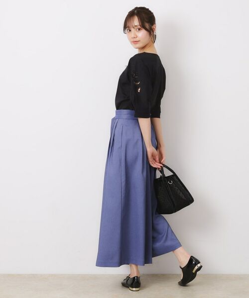 Couture Brooch / クチュールブローチ カットソー | 【接触冷感・洗える・UV機能付き・二の腕カバー】デイジー＆リボン エンブロドルマントップス | 詳細12