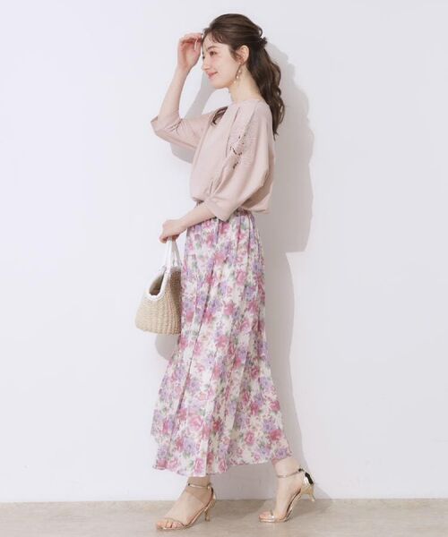 Couture Brooch / クチュールブローチ カットソー | 【接触冷感・洗える・UV機能付き・二の腕カバー】デイジー＆リボン エンブロドルマントップス | 詳細23